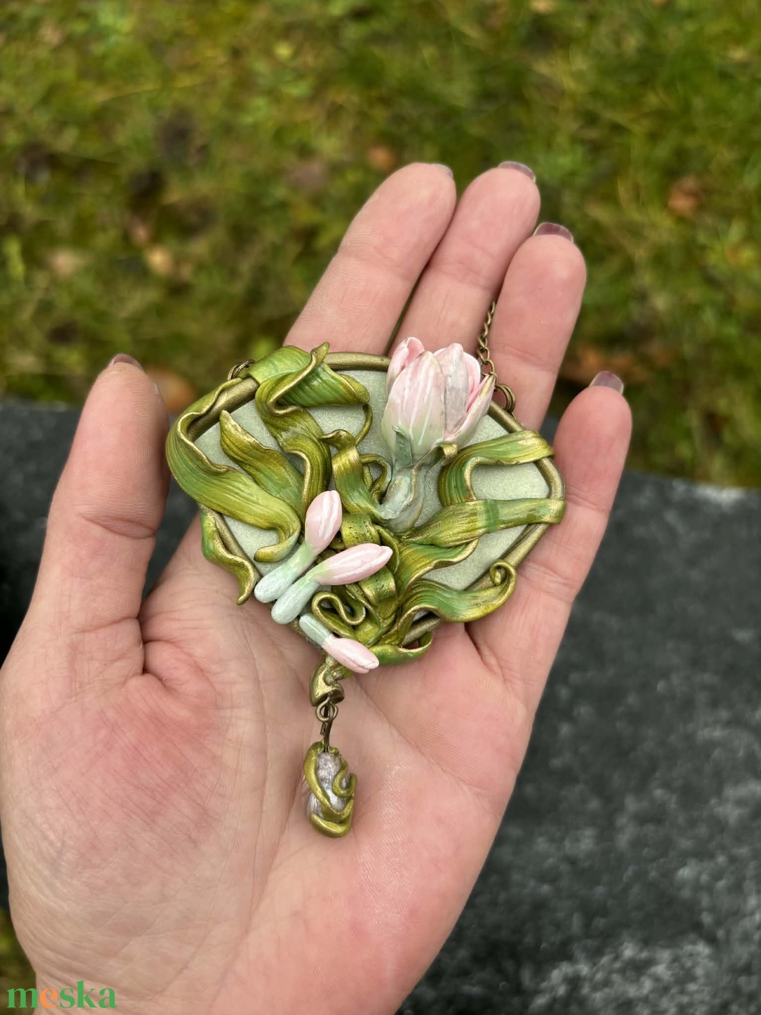 Antik kikerics nyaklánc - ékszer - nyaklánc - medálos nyaklánc - Meska.hu