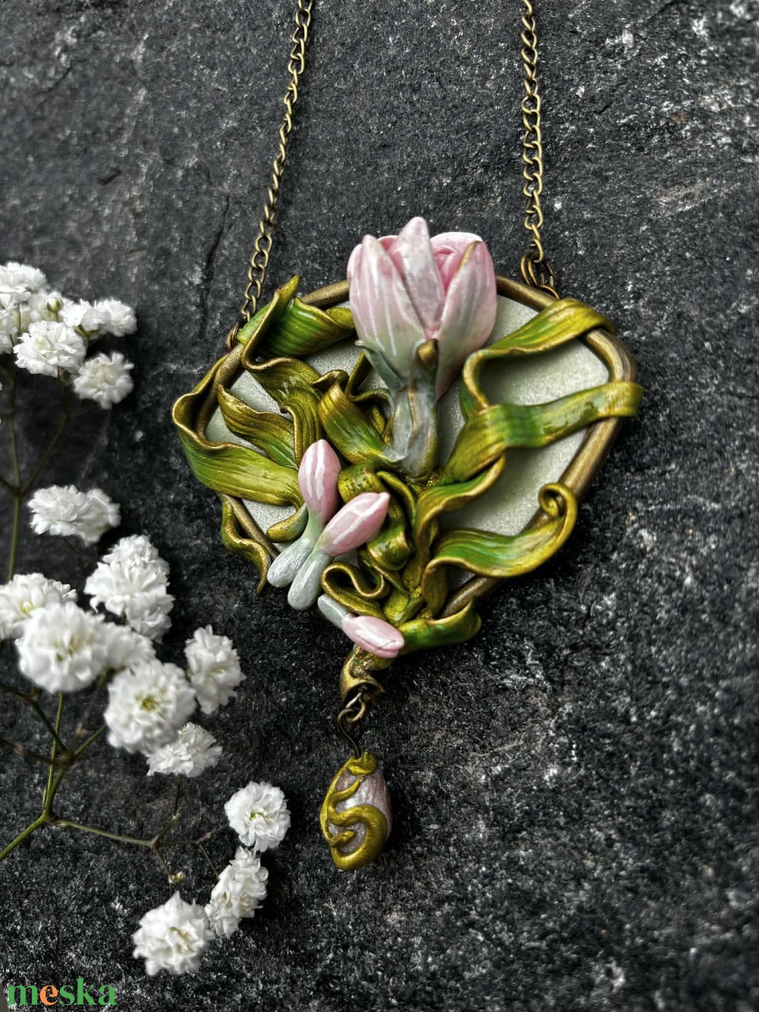 Antik kikerics nyaklánc - ékszer - nyaklánc - medálos nyaklánc - Meska.hu