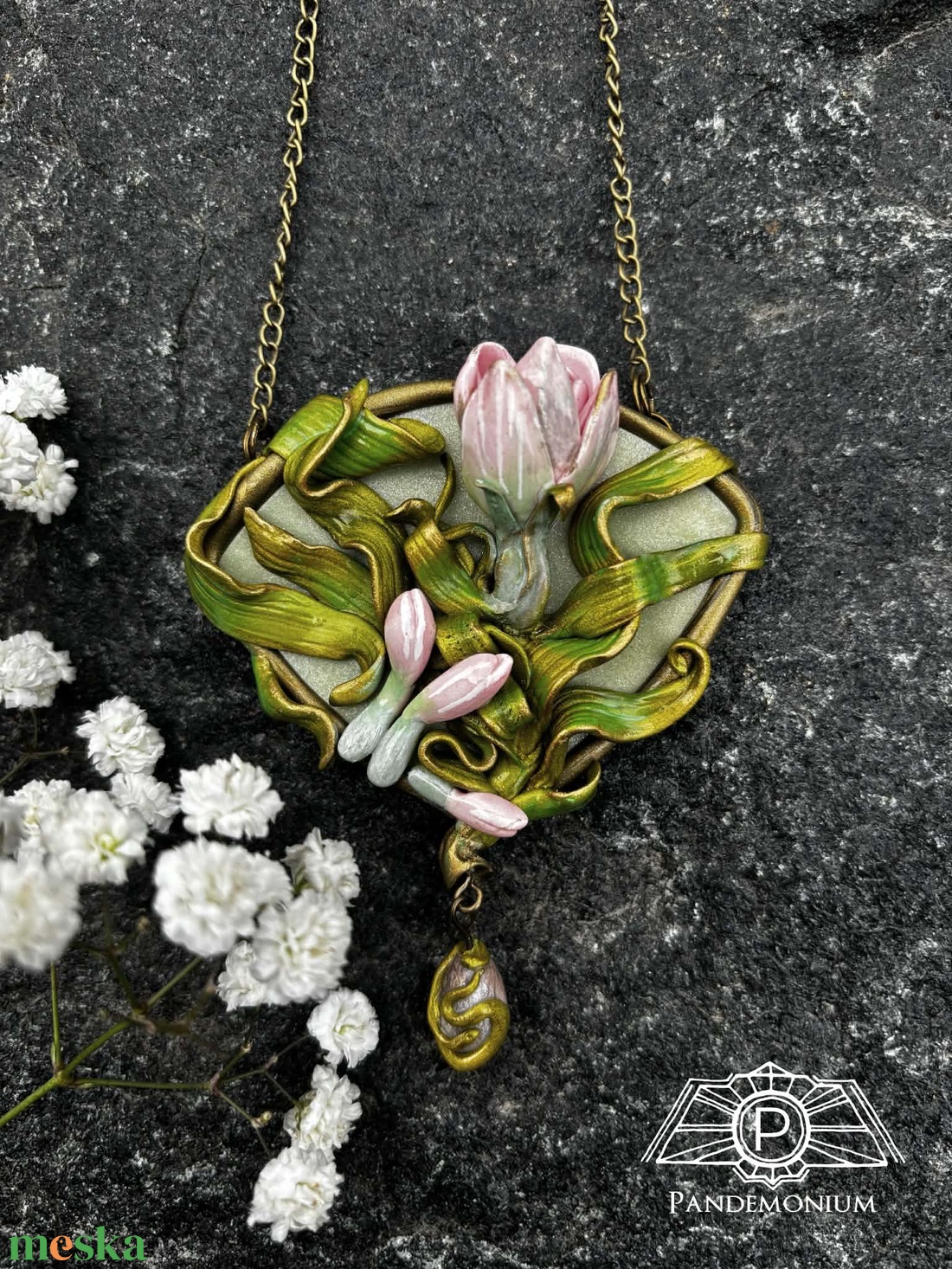 Antik kikerics nyaklánc - ékszer - nyaklánc - medálos nyaklánc - Meska.hu