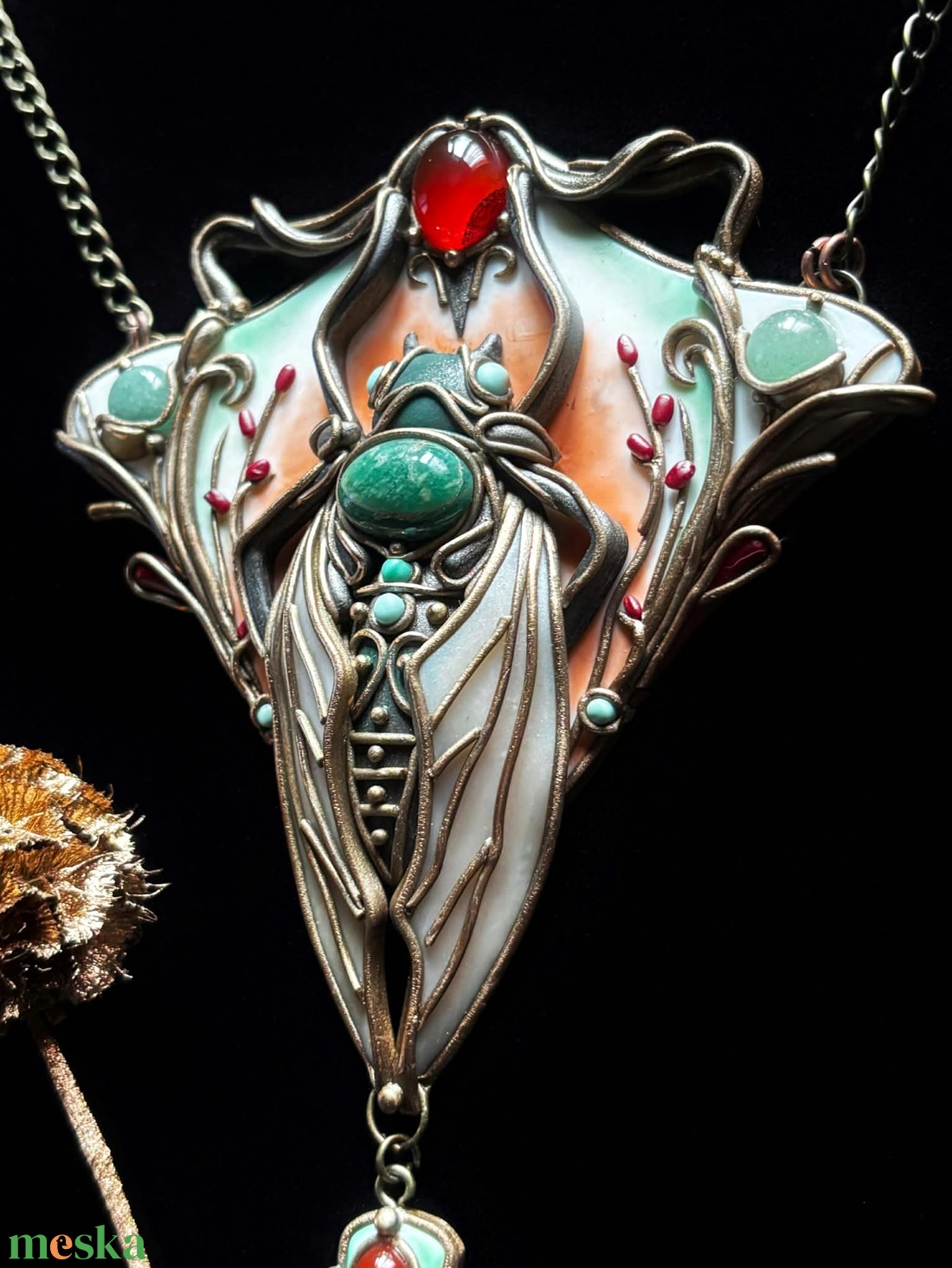 Art Nouveau nyaklánc - ékszer - nyaklánc - medálos nyaklánc - Meska.hu