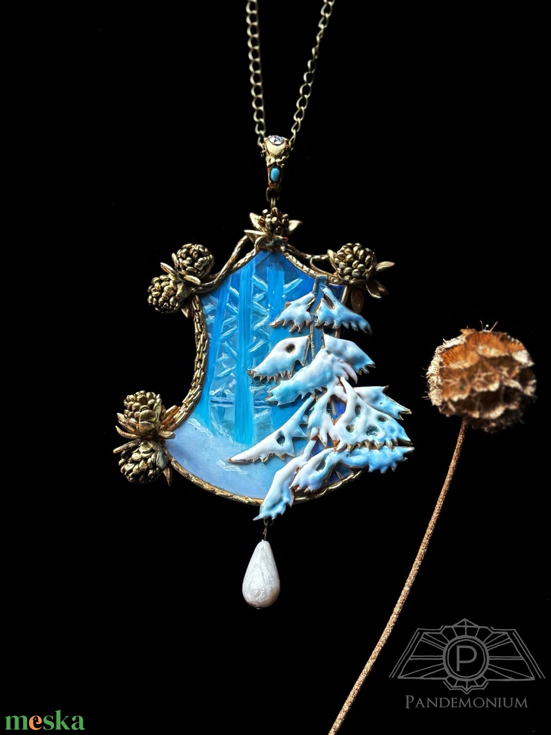 Antik téli nyakék - ékszer - nyaklánc - medálos nyaklánc - Meska.hu