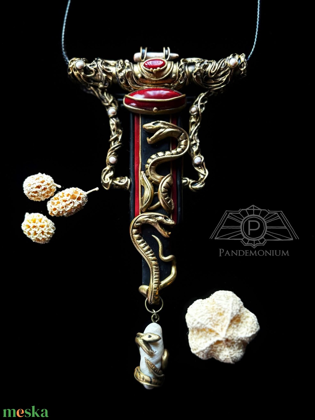Demonia kígyós nyaklánc - ékszer - nyaklánc - medálos nyaklánc - Meska.hu