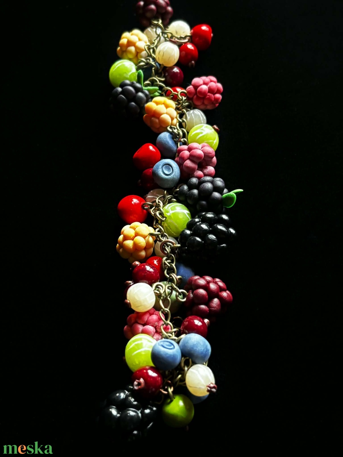 Gyümölcsös karkötő - ékszer - karkötő - bogyós karkötő - Meska.hu
