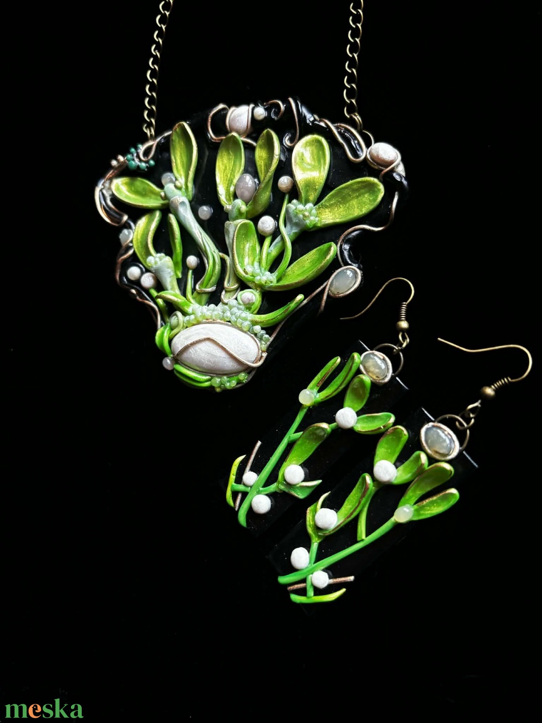 �Levelek ékszer szett - ékszer - ékszerszett - Meska.hu