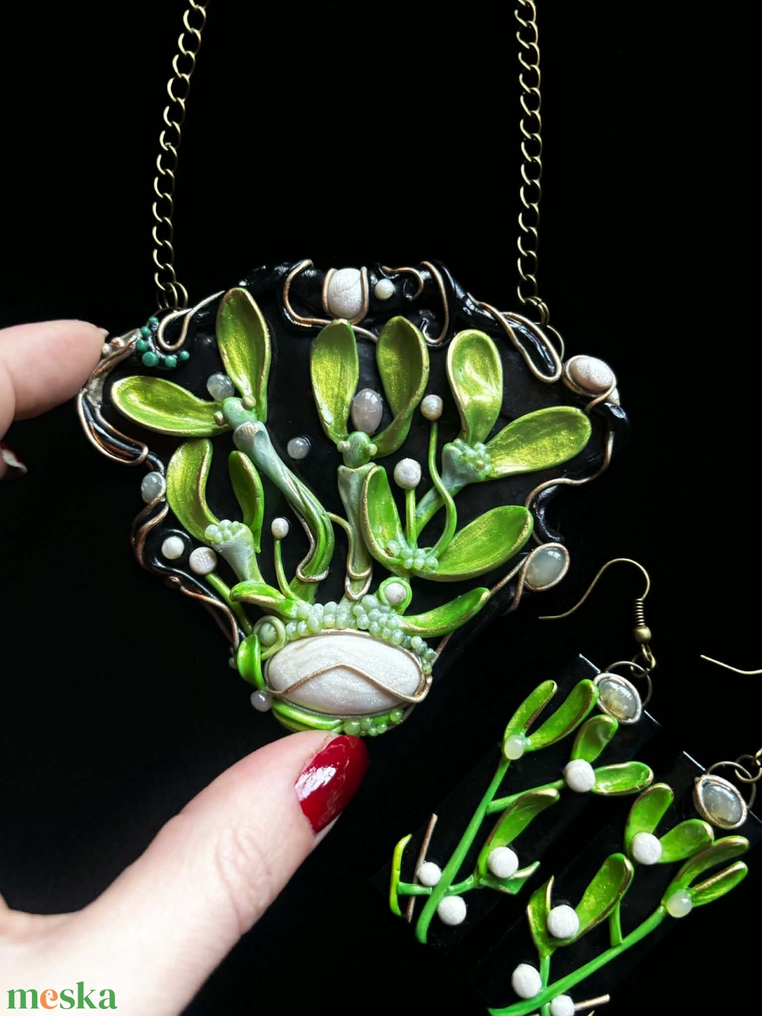 �Levelek ékszer szett - ékszer - ékszerszett - Meska.hu