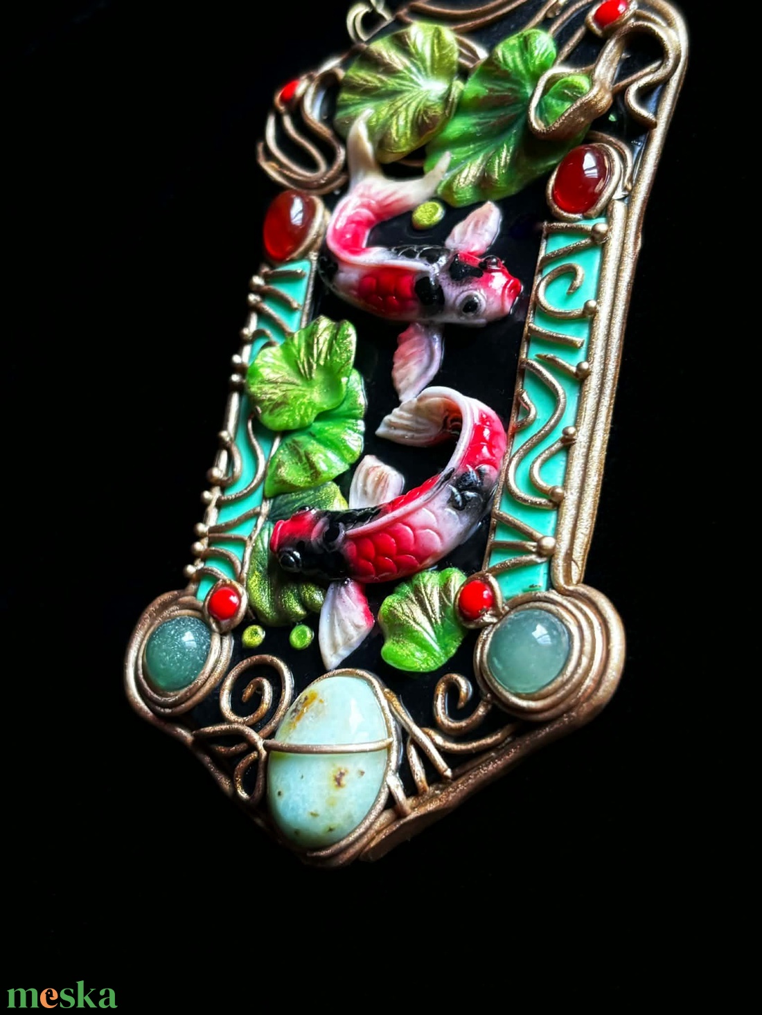 Koi nyaklánc - ékszer - nyaklánc - medálos nyaklánc - Meska.hu