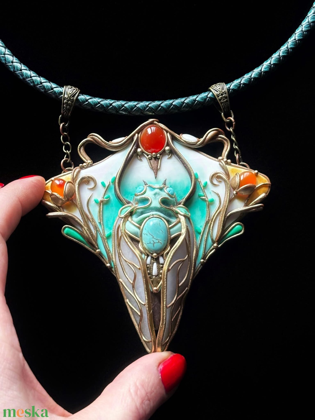 Art Nouveau 2 nyaklánc - ékszer - nyaklánc - medálos nyaklánc - Meska.hu