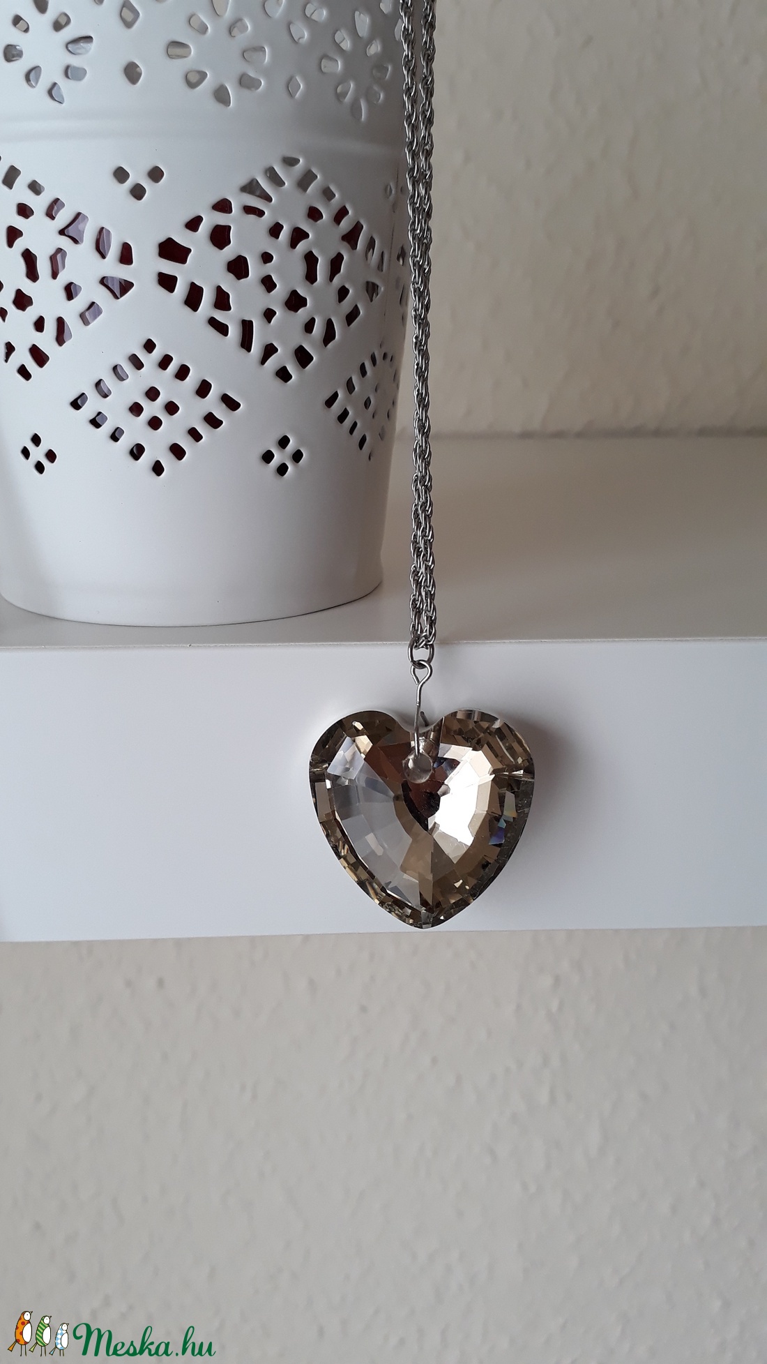 Szíves hosszú lánc - ékszer - nyaklánc - medálos nyaklánc - Meska.hu