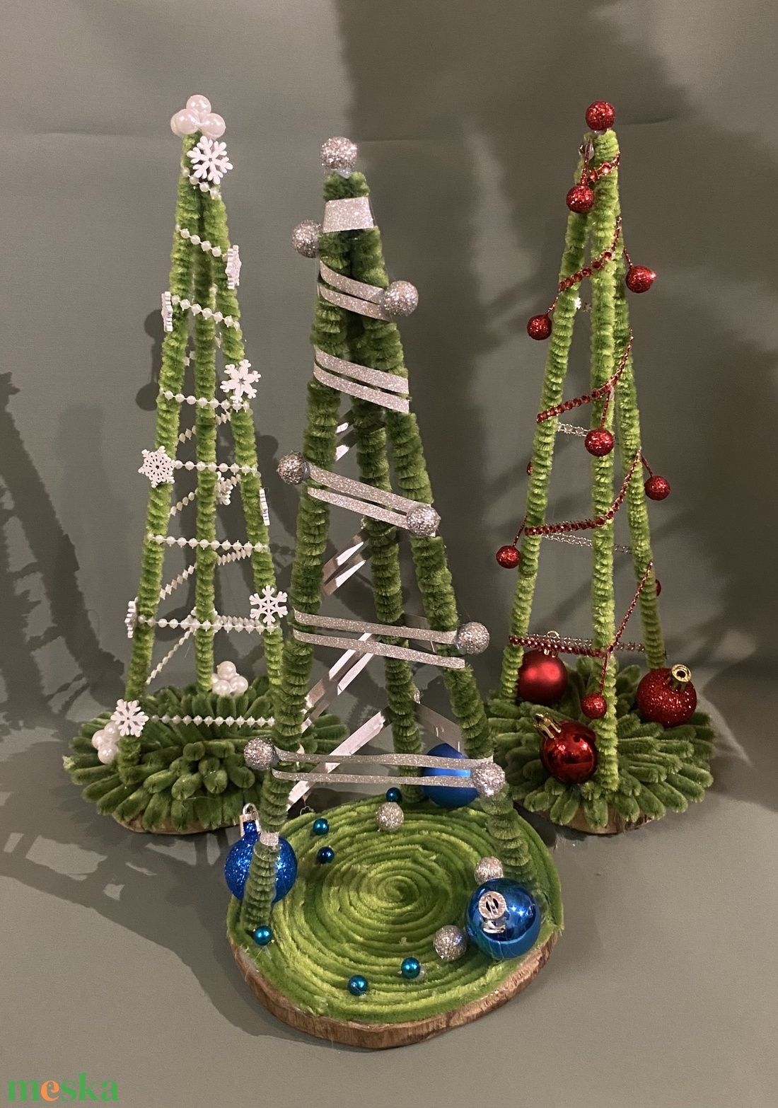 Karácsonyfa asztaldísz - esküvő - dekoráció - asztaldísz - Meska.hu