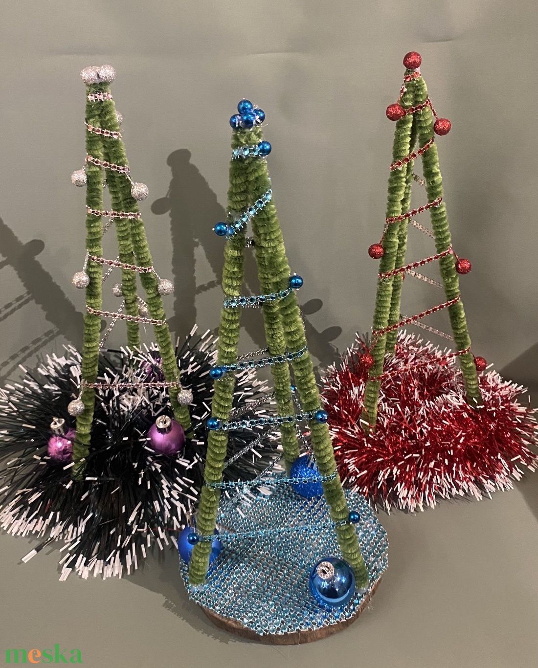 Karácsonyfa asztaldísz - esküvő - dekoráció - asztaldísz - Meska.hu