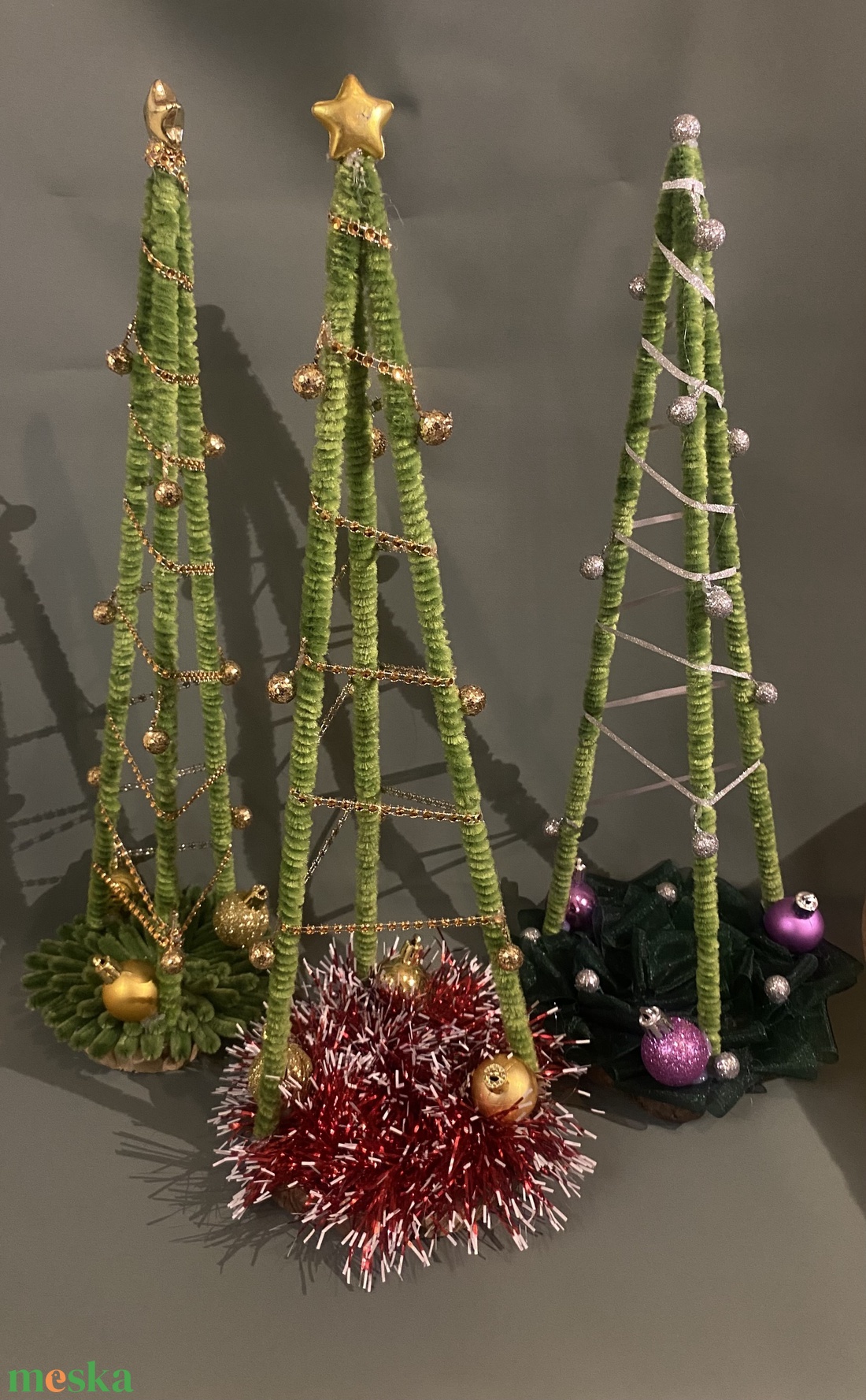 Karácsonyfa asztaldísz - esküvő - dekoráció - asztaldísz - Meska.hu