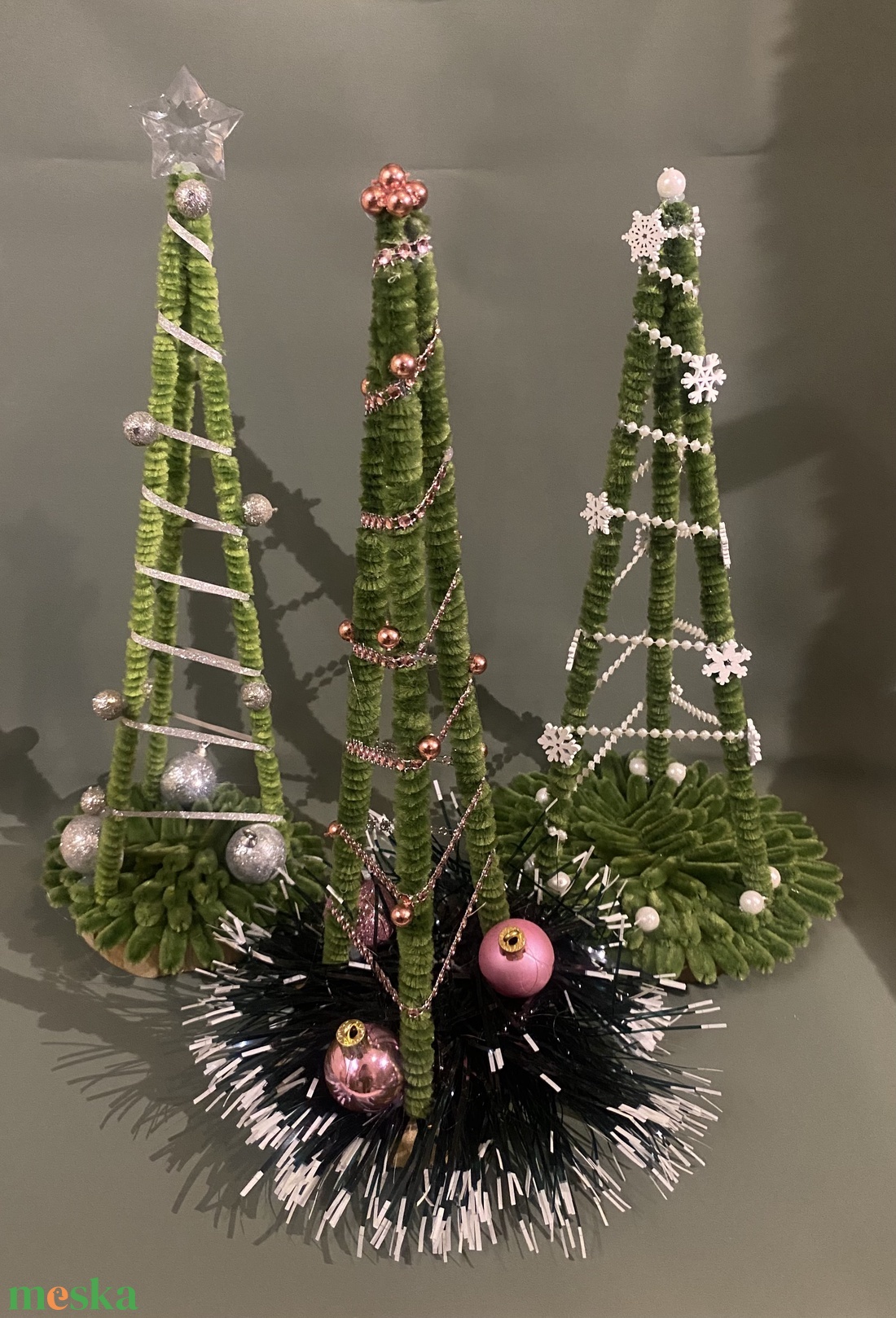 Karácsonyfa asztaldísz - esküvő - dekoráció - asztaldísz - Meska.hu