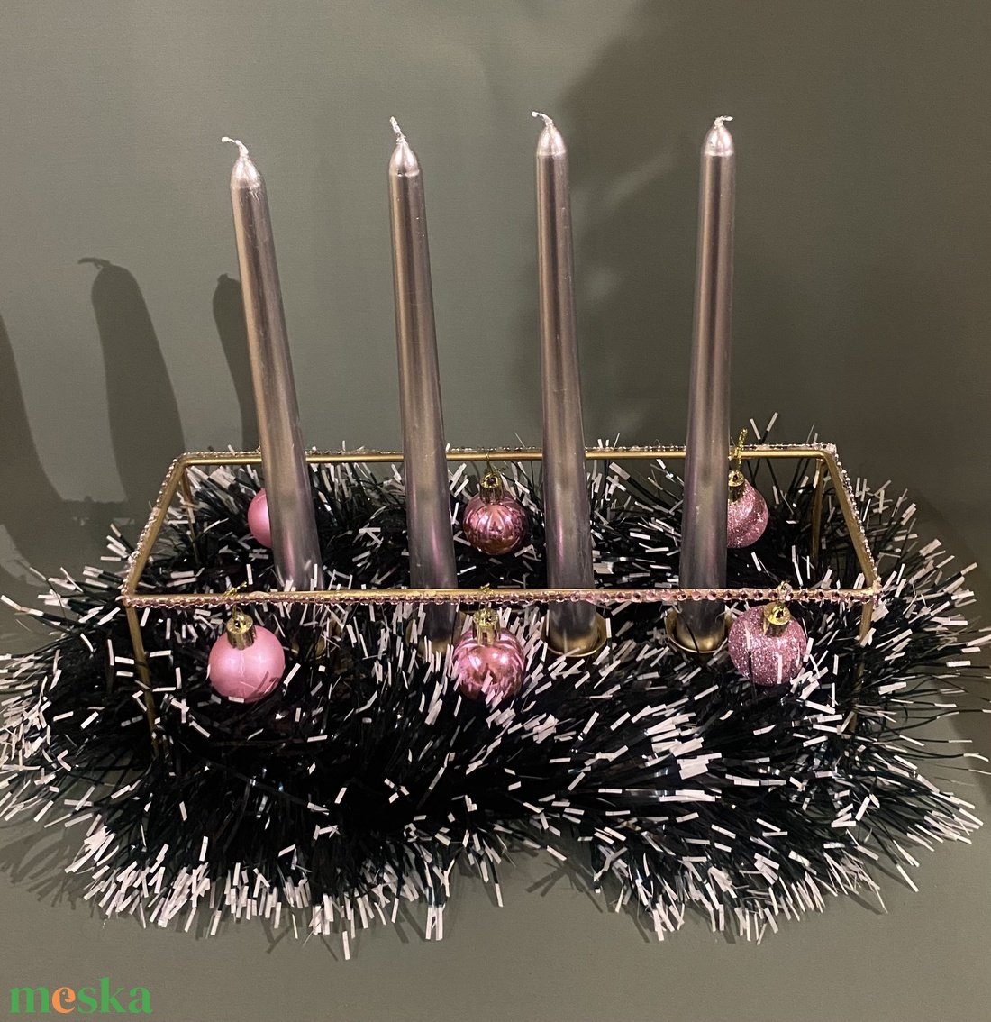 Karácsonyi asztaldísz - esküvő - dekoráció - asztaldísz - Meska.hu