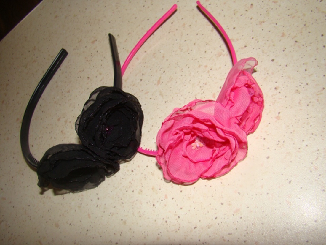 Habrózsás műanyag fekete hajráf  -  - Meska.hu