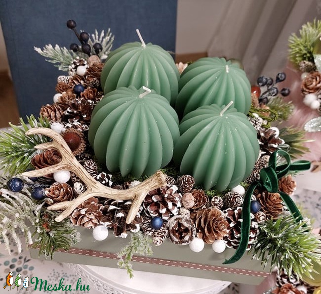 Adventi asztaldísz   - karácsony - adventi díszek - adventi asztaldísz - Meska.hu