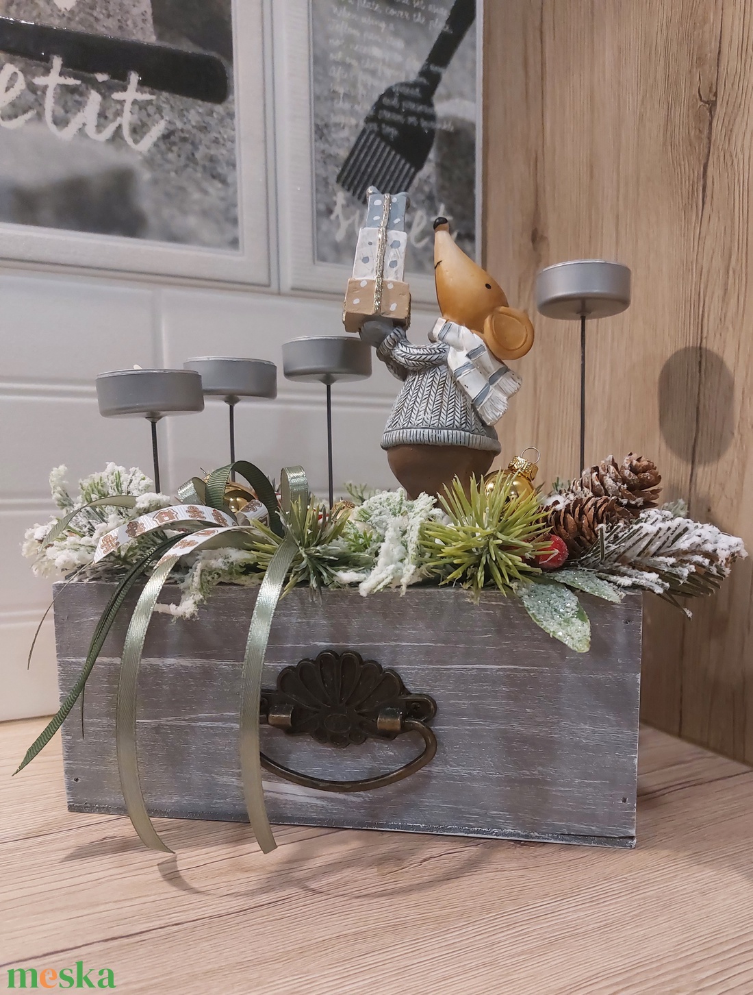 Adventi box  - karácsony - adventi díszek - adventi asztaldísz - Meska.hu