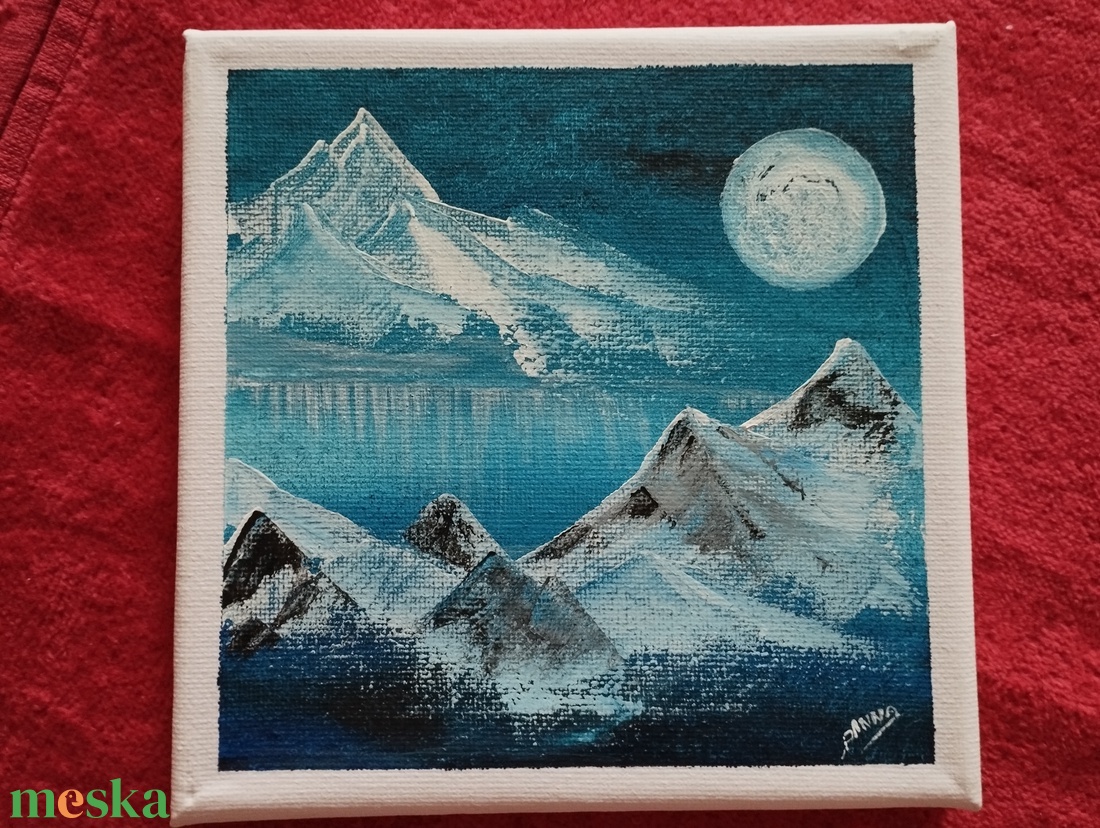 A tél tükröződése - művészet - festmény - akril - Meska.hu