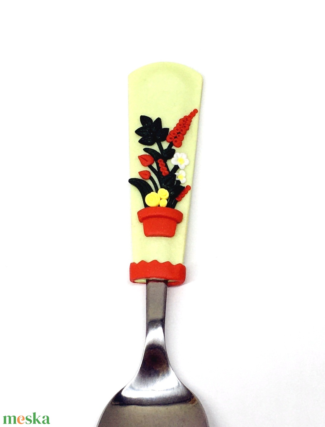 Virágos kanál - otthon & életmód - konyhafelszerelés, tálalás - tálalás - kanál & villa - Meska.hu