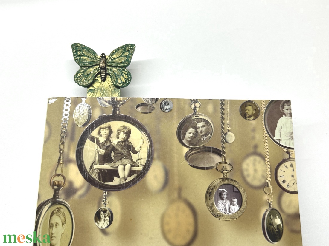 Pillangós kézműves könyvjelző  ajándék könyvmolyoknak, kézzel készült dísz sütőgyurmából - könyv & zene - könyvjelző - Meska.hu