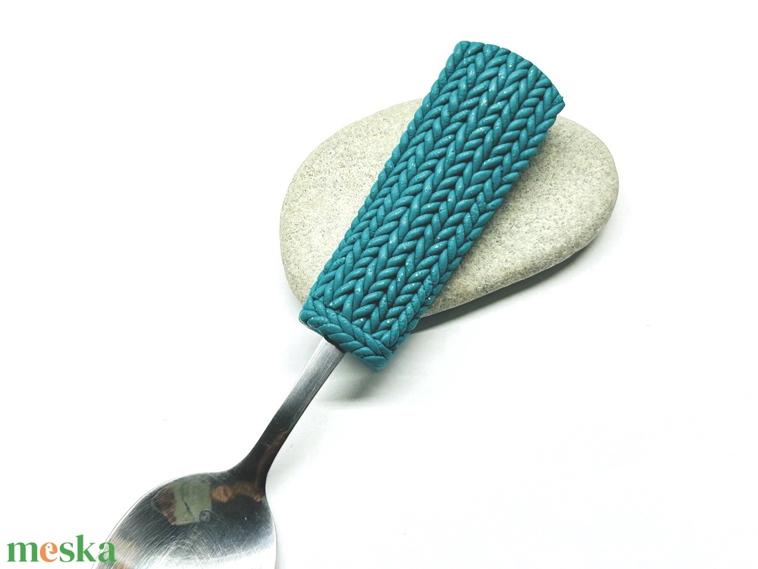 Kötött mintás kanál - otthon & életmód - konyhafelszerelés, tálalás - tálalás - kanál & villa - Meska.hu