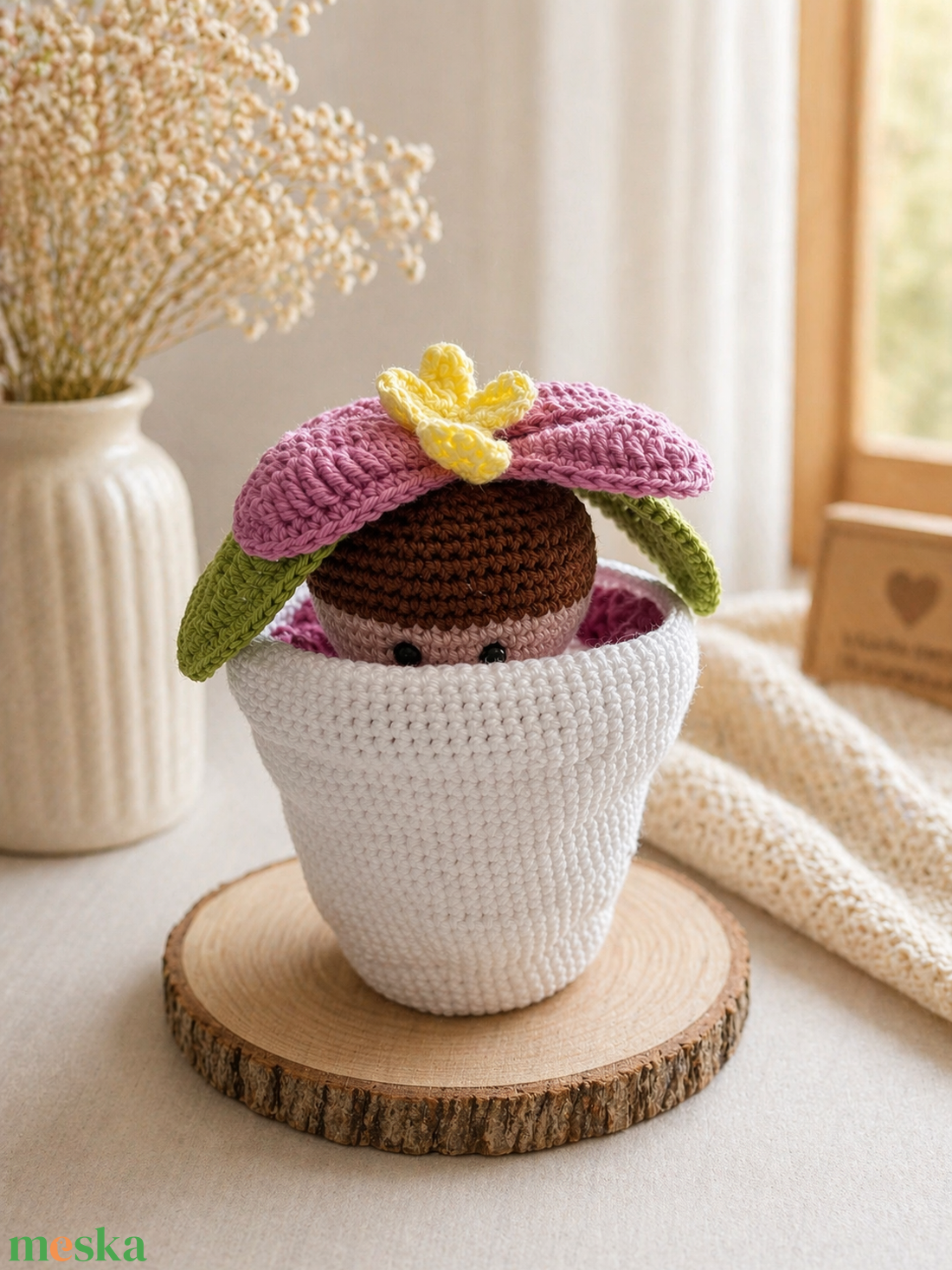  Orchidea virágtündér - egyedi kézműves baba  - otthon & életmód - virágdekoráció - virágdíszek - asztali virágdísz - Meska.hu