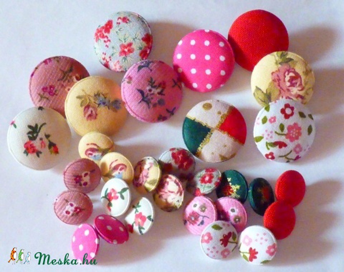  Pamut gombok   - kellékek & szerszámok - textil gomb - textil gomb - Meska.hu