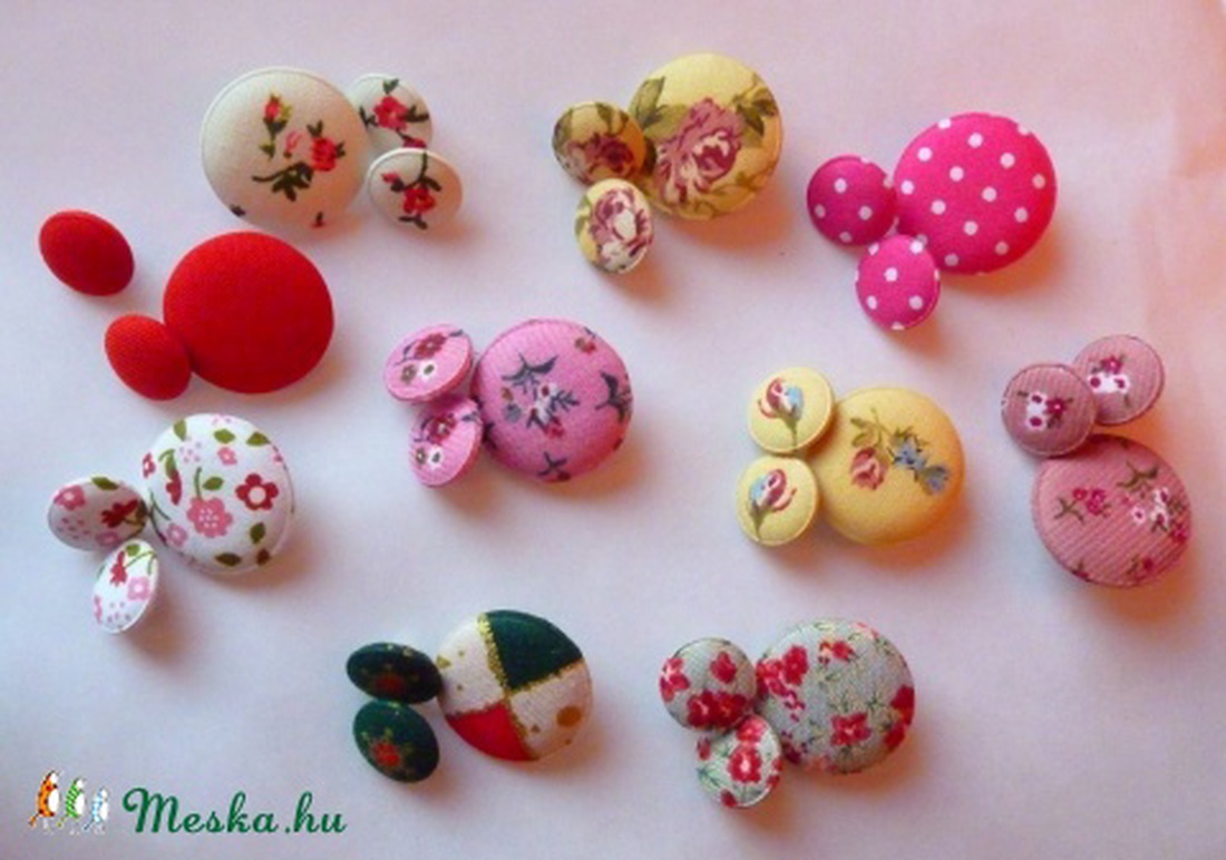  Pamut gombok   - kellékek & szerszámok - textil gomb - textil gomb - Meska.hu