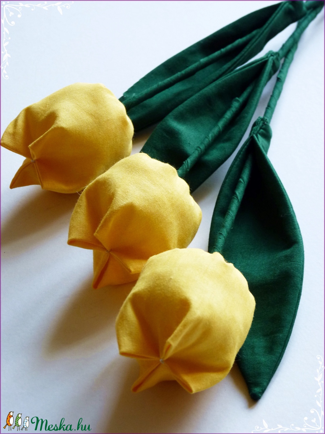 Tulipán csokor sárga színekből -  - Meska.hu