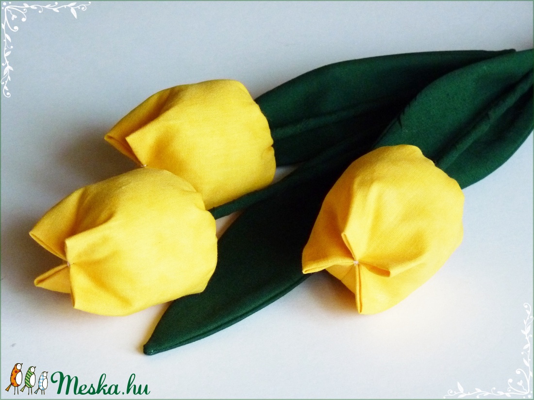 Tulipán csokor sárga színekből -  - Meska.hu
