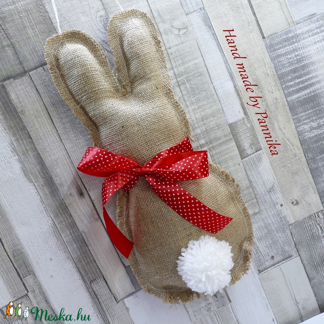 Húsvéti  nyuszi, pom-pom farokkal -  - Meska.hu