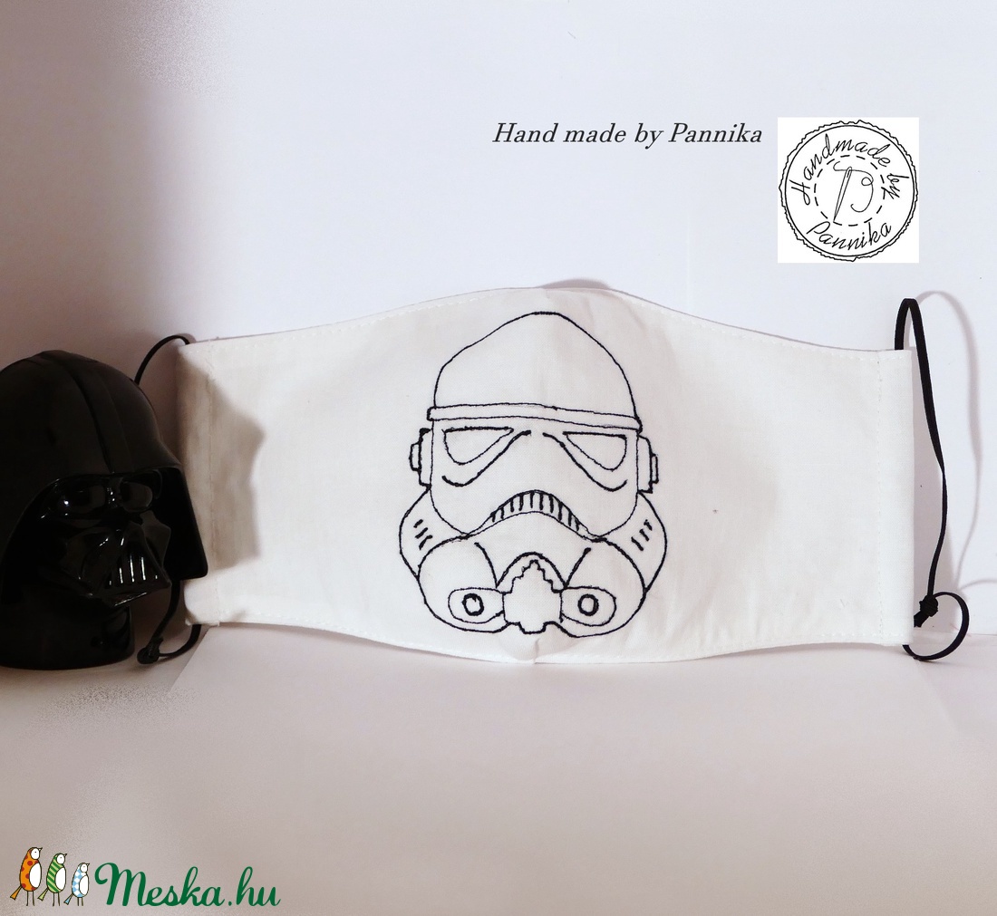 STAR WARS / ROHAMOSZTAGOS  Férfi Szájmaszk, fülre akasztható.  HÍMZETT!! ARCFORMÁRA SZERKESZTVE! - férfi & uniszex - férfi & uniszex - Meska.hu