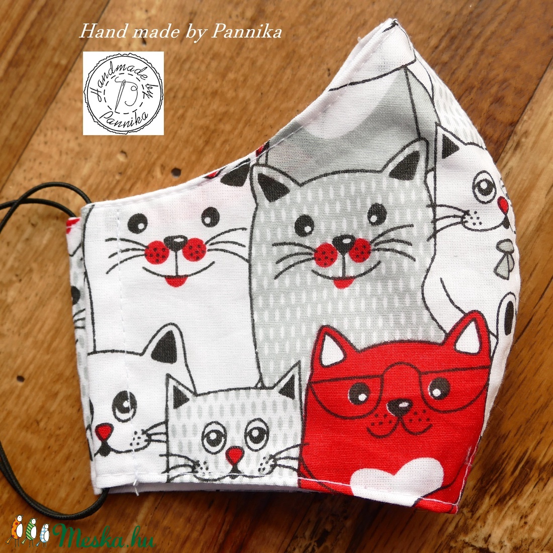 Cica sor maszk ARCFORMÁRA SZERKESZTVE!!  NŐI Szájmaszk, arcmaszk  Pannikától - női - női - Meska.hu