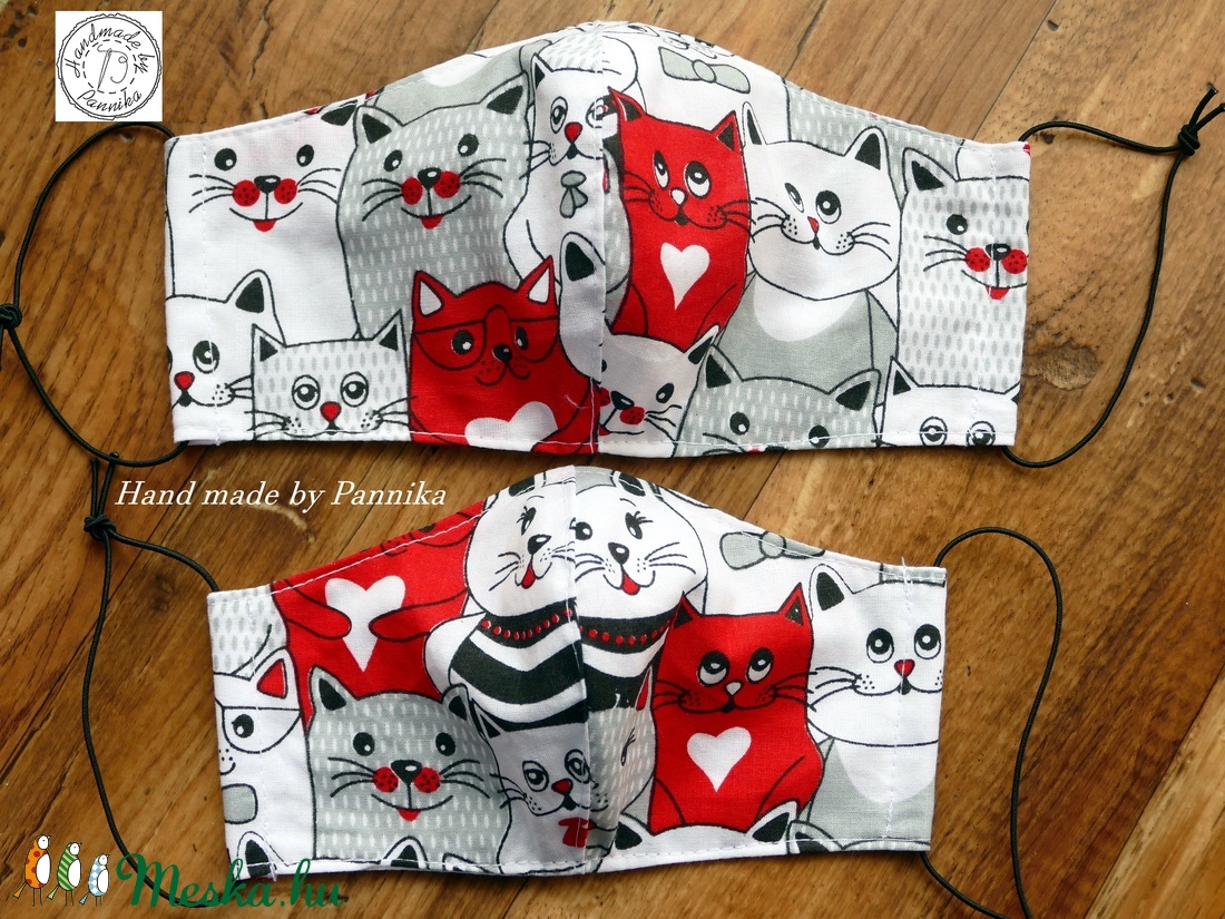 Cica sor maszk ARCFORMÁRA SZERKESZTVE!!  NŐI Szájmaszk, arcmaszk  Pannikától - női - női - Meska.hu