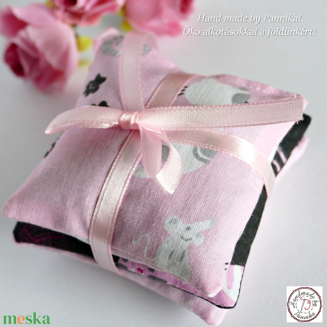 Levendula párnácskák 3 darab /Cicusos-csillagos - otthon & életmód - gyertya, illat, aroma - illatzsák - Meska.hu