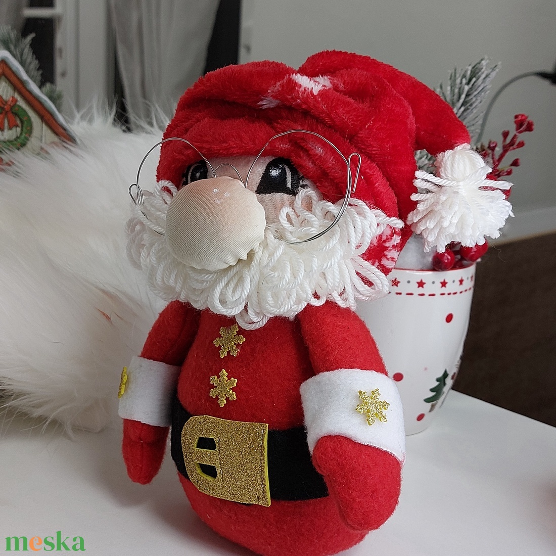 Mikulás manócska - karácsony - karácsonyi lakásdekoráció - karácsonyi manók, figurák - Meska.hu