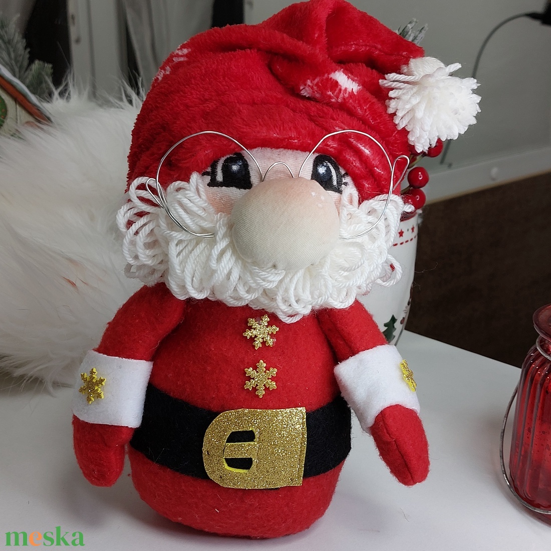 Mikulás manócska - karácsony - karácsonyi lakásdekoráció - karácsonyi manók, figurák - Meska.hu