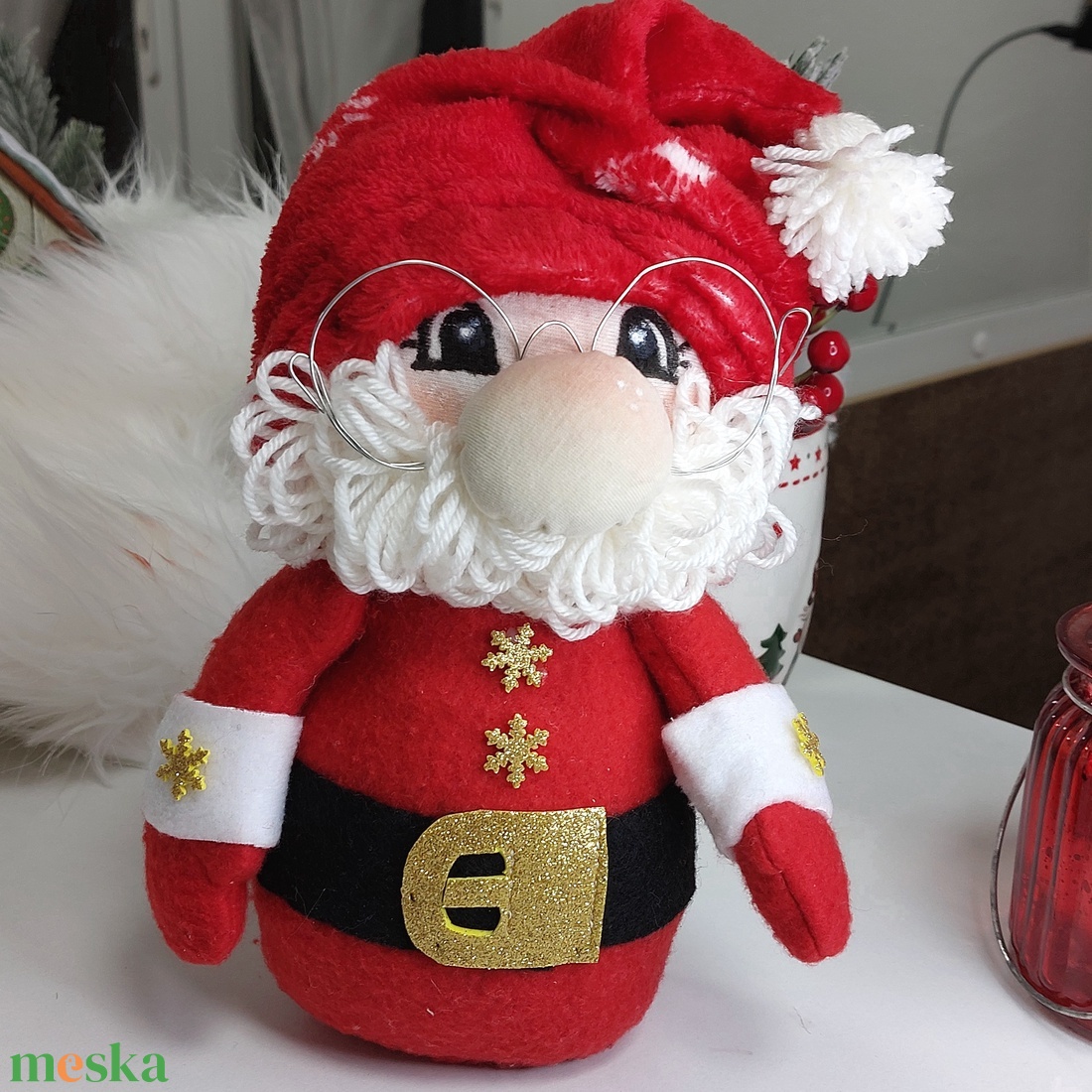 Mikulás manócska - karácsony - karácsonyi lakásdekoráció - karácsonyi manók, figurák - Meska.hu