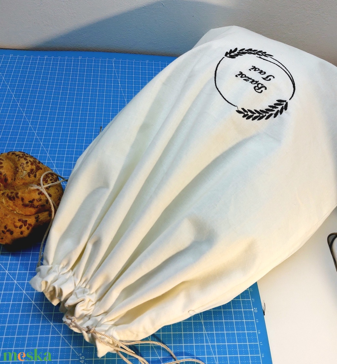 KENYERESZSÁK, PÉKÁRUSZSÁK  Frissentartó, Kitörölhető!  Nagy kenyérzsák: 33X46 cm!! NoWaste csomagolás  - otthon & életmód - konyhafelszerelés, tálalás - konyhai tárolás - kenyértartó - Meska.hu