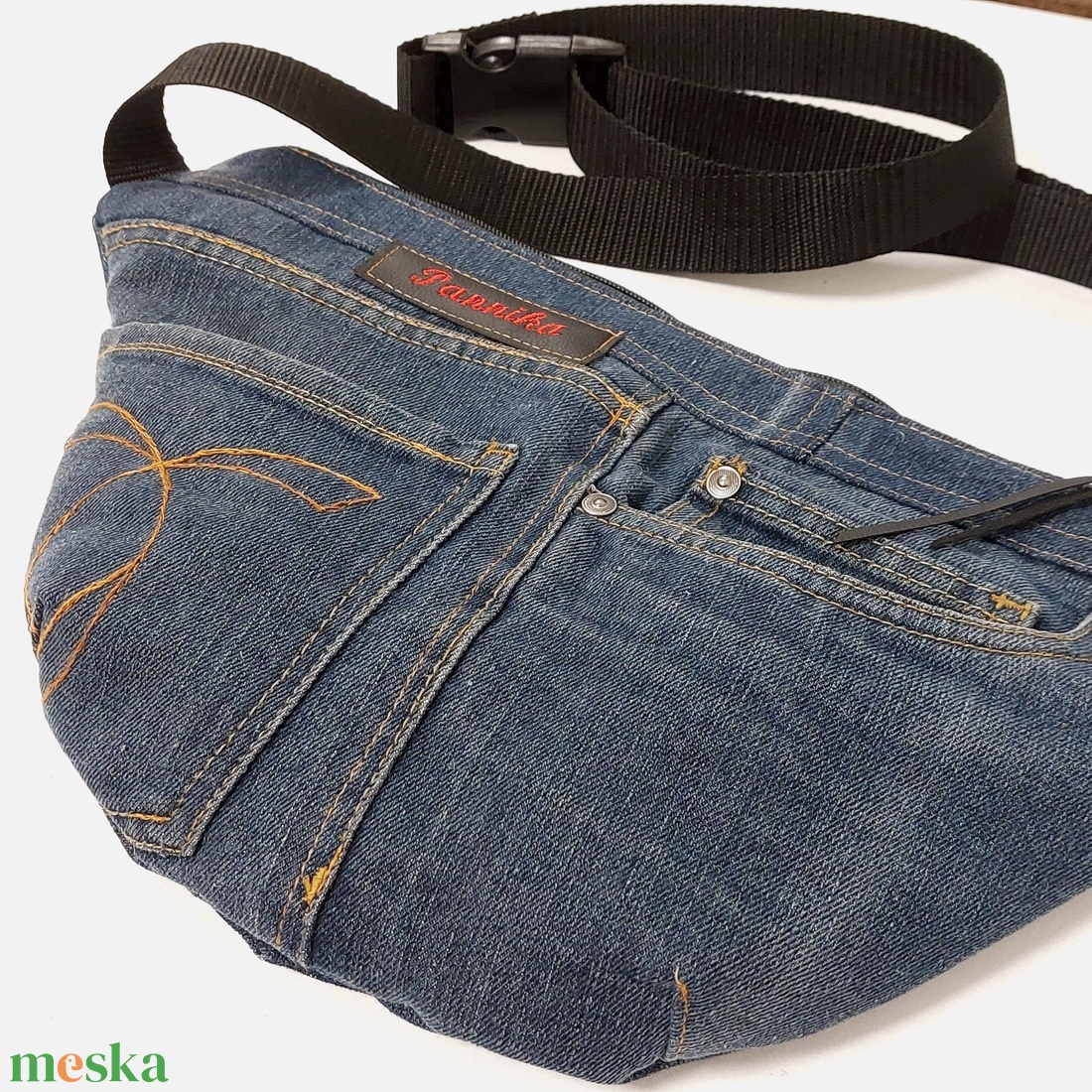 Átvethető farmer táska, testtáska féfiaknak is! - táska & tok - kézitáska & válltáska - vállon átvethető táska - Meska.hu