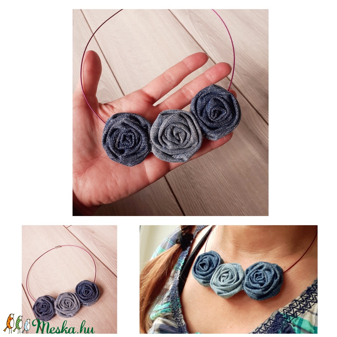 Farmer nyaklánc Pántvirágosan - ékszer - nyaklánc - medálos nyaklánc - Meska.hu