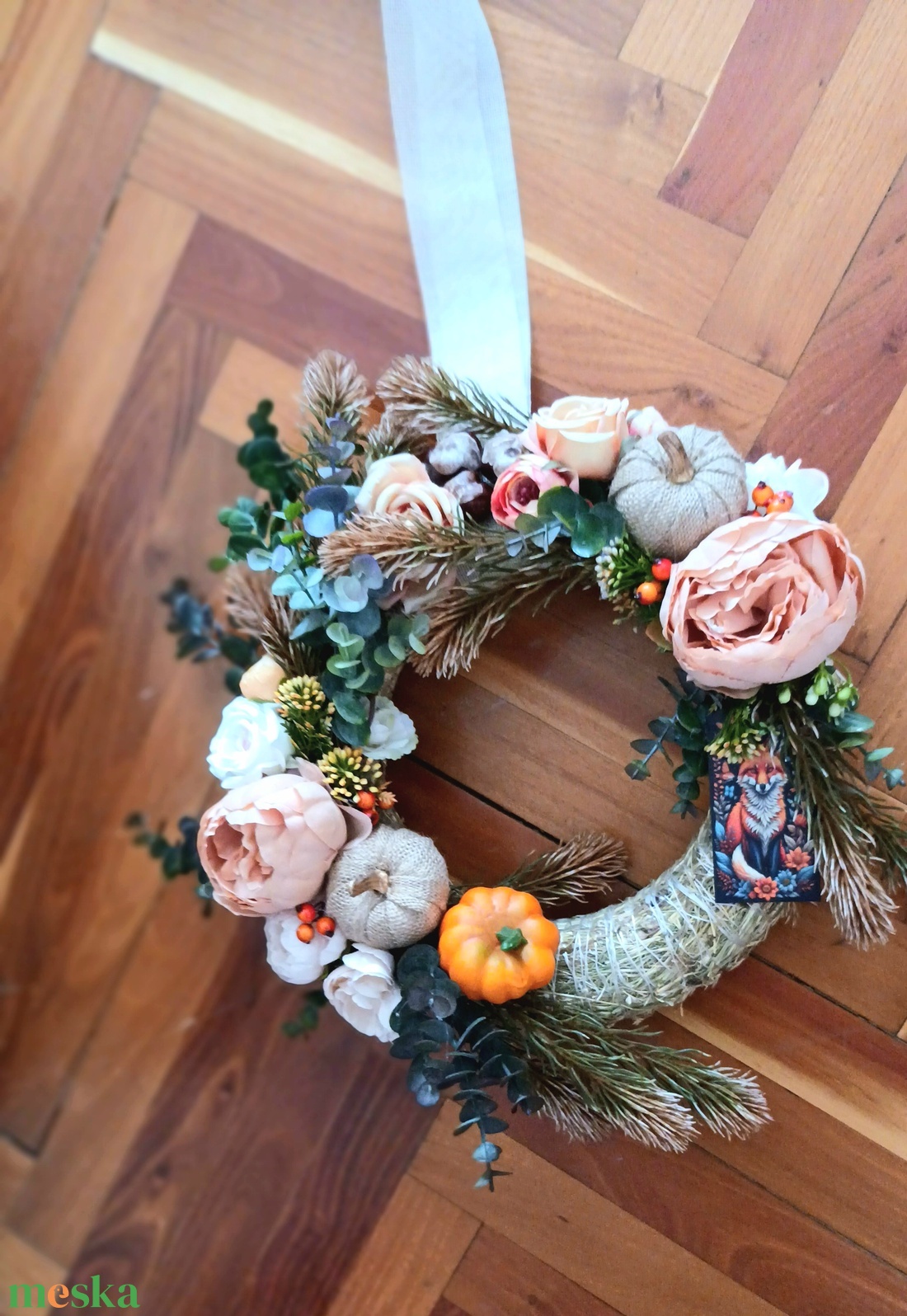 Rókás mesebeli ajtódísz, kopogtató, koszorú - otthon & életmód - dekoráció - ajtó- és ablak dekoráció - ajtódísz & kopogtató - Meska.hu