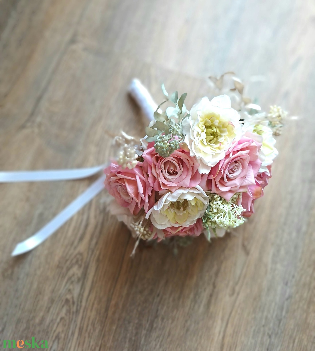 Csodás menyasszonyi csokor prémium virágokból - esküvő - menyasszonyi- és dobócsokor - Meska.hu