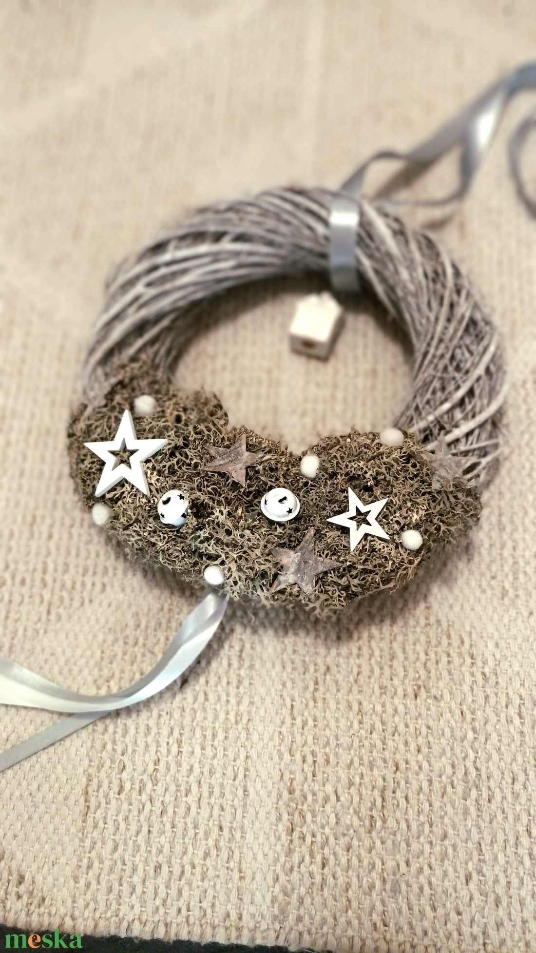 Rusztikus kopogtató karácsonyra - karácsony - adventi díszek - adventi ajtódísz - Meska.hu