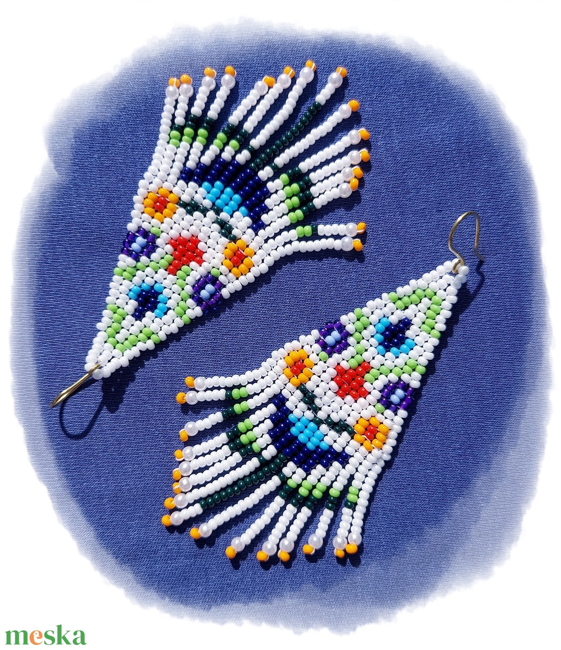 Tarka, virágos gyöngyfülbevaló - ékszer - fülbevaló - rojtos fülbevaló - Meska.hu Tarka, virágos gyöngyfülbevaló - ékszer - fülbevaló - rojtos fülbevaló - Meska.hu
