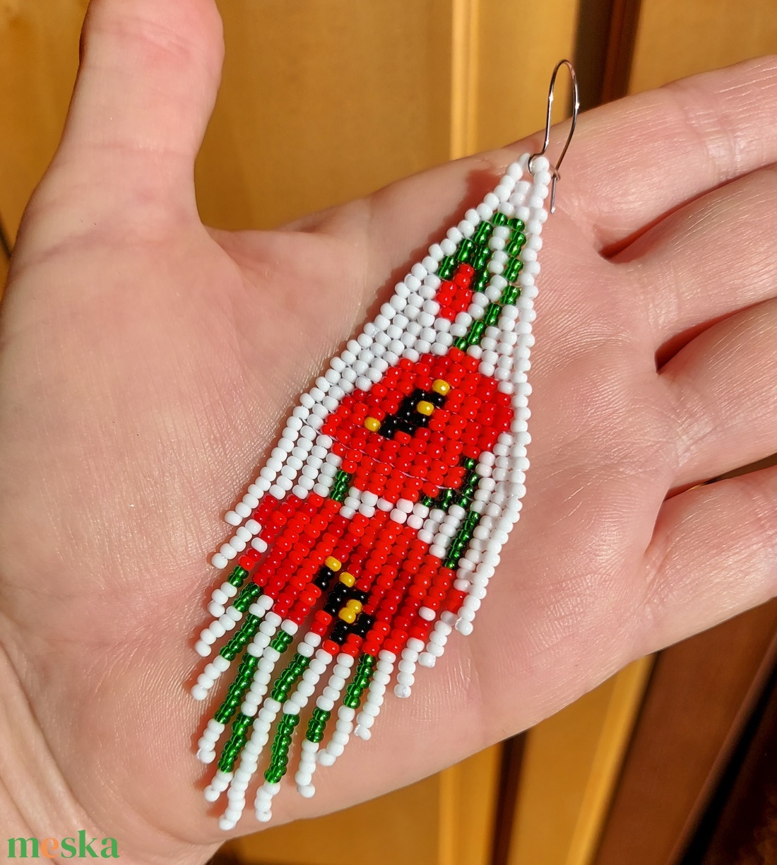 Pipacsos gyöngyfülbevaló - ékszer - fülbevaló - rojtos fülbevaló - Meska.hu Pipacsos gyöngyfülbevaló - ékszer - fülbevaló - rojtos fülbevaló - Meska.hu