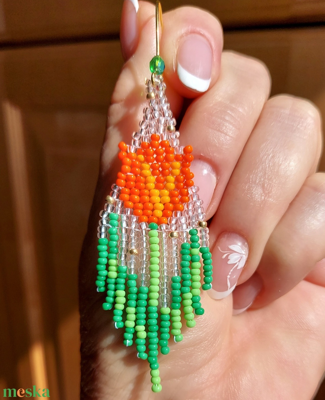 Tulipános gyöngyfülbevaló - ékszer - fülbevaló - rojtos fülbevaló - Meska.hu Tulipános gyöngyfülbevaló - ékszer - fülbevaló - rojtos fülbevaló - Meska.hu