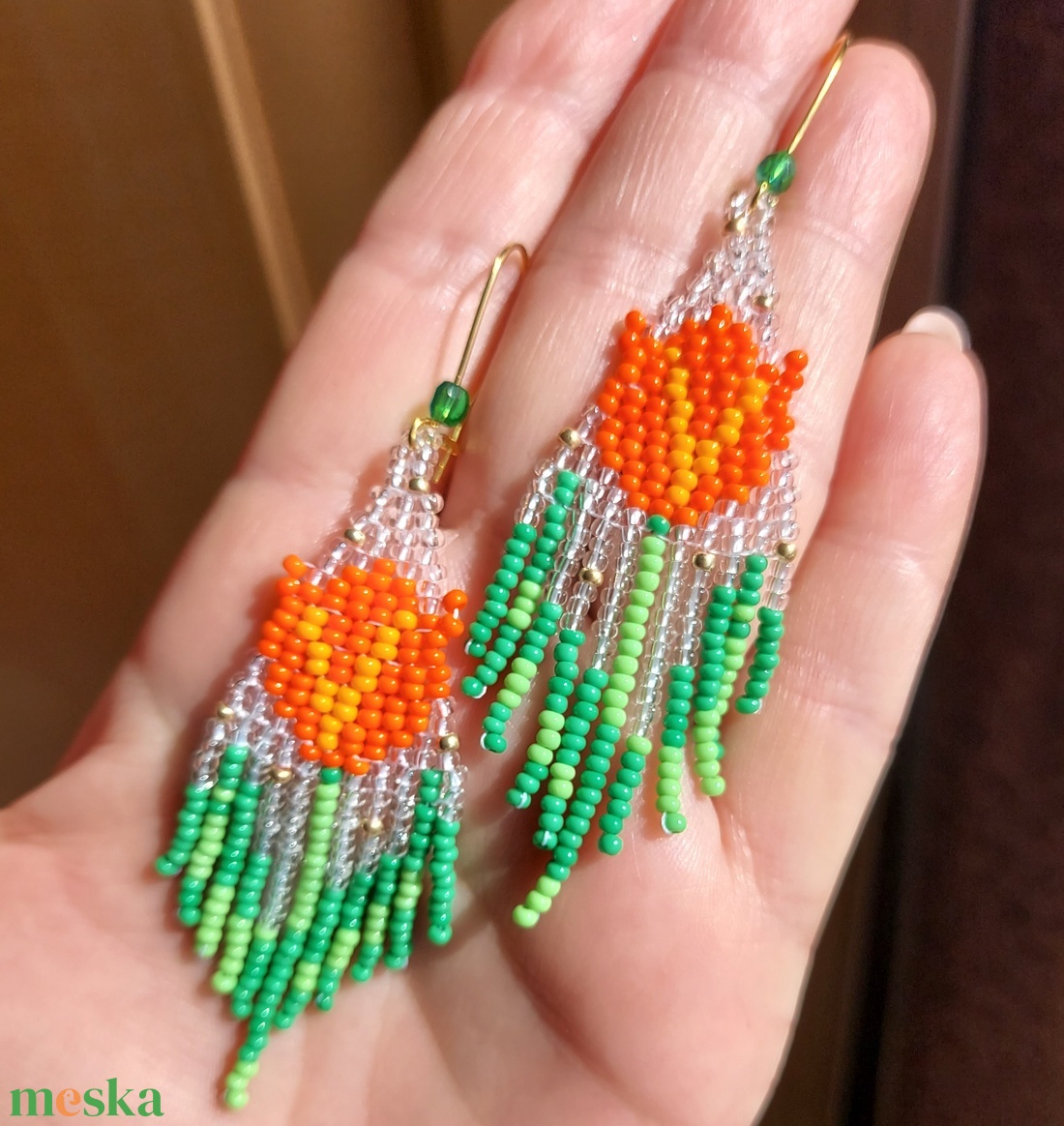 Tulipános gyöngyfülbevaló - ékszer - fülbevaló - rojtos fülbevaló - Meska.hu Tulipános gyöngyfülbevaló - ékszer - fülbevaló - rojtos fülbevaló - Meska.hu