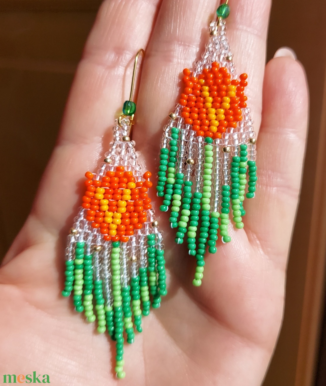 Tulipános gyöngyfülbevaló - ékszer - fülbevaló - rojtos fülbevaló - Meska.hu Tulipános gyöngyfülbevaló - ékszer - fülbevaló - rojtos fülbevaló - Meska.hu