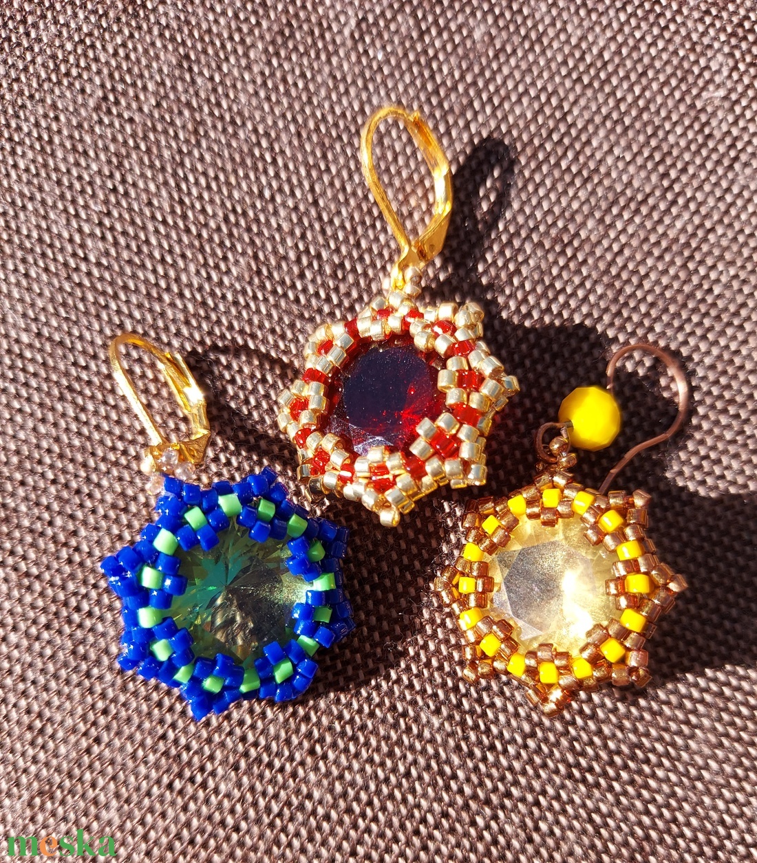 Piros köves fülbevaló - ékszer - fülbevaló - lógó fülbevaló - Meska.hu Piros köves fülbevaló - ékszer - fülbevaló - lógó fülbevaló - Meska.hu