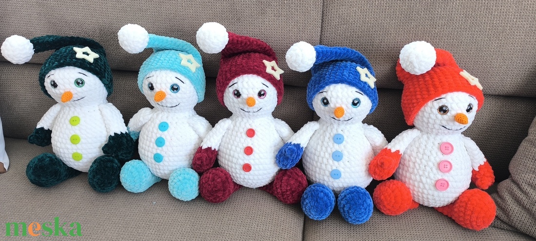 Horgolt hóember  - játék & sport - plüssállat & játékfigura - más figura - Meska.hu